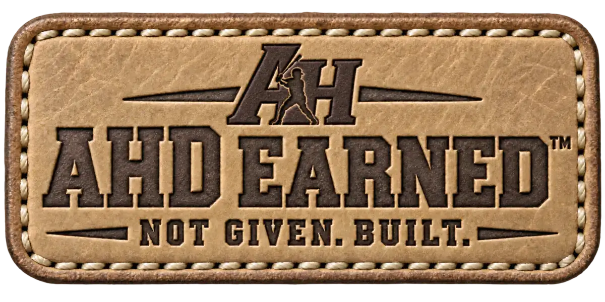 AHD EARNED leather patch