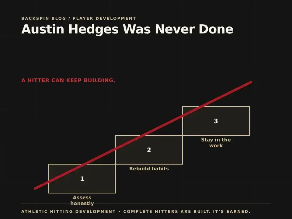 Austin
Hedges Was Never Done: What One Veteran’s Hitting Renaissance Teaches
Every Young
Hitter: AHD teaching diagram