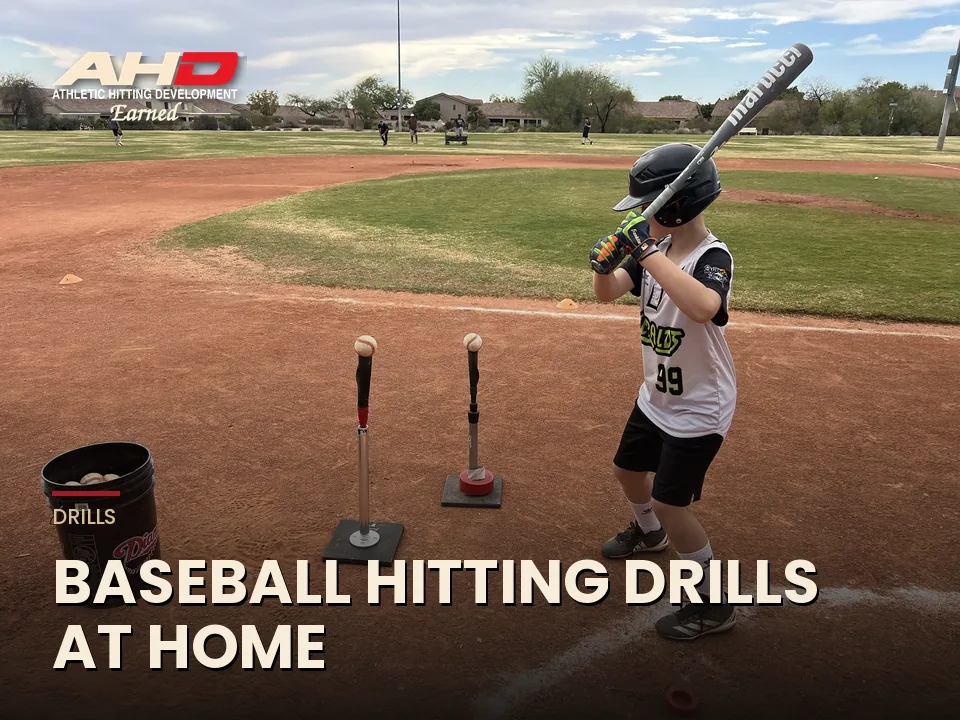 Baseball Hitting Drills at Home: AHD training calendar graphic
