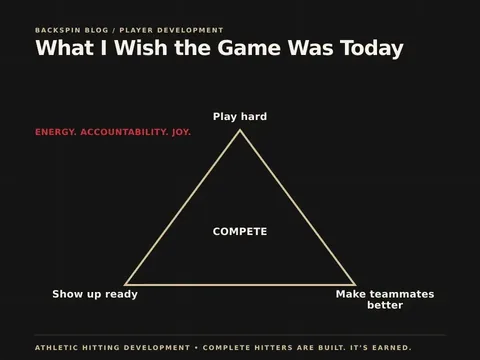 What I Wish the Game Was Today — Backspin Blog by Athletic Hitting Development