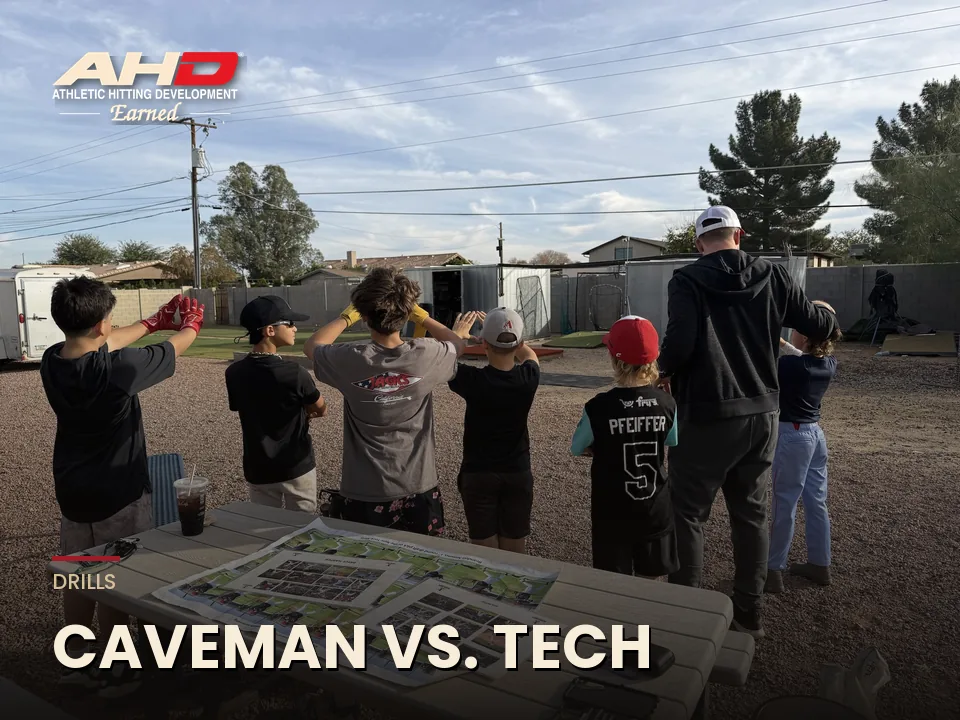 Caveman vs. Tech: AHD comparison graphic