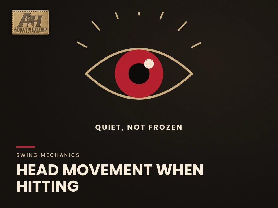 Head movement when hitting: quiet, not frozen. AHD vision graphic