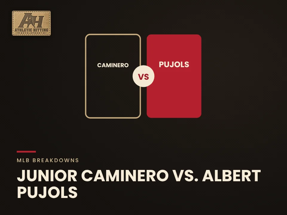 Junior Caminero vs. Albert Pujols: AHD comparison graphic
