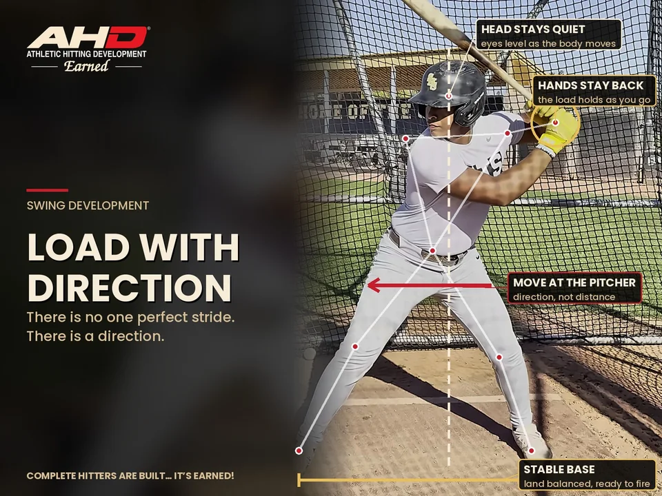 There Is No Perfect Stride in Hitting: AHD footwork diagram