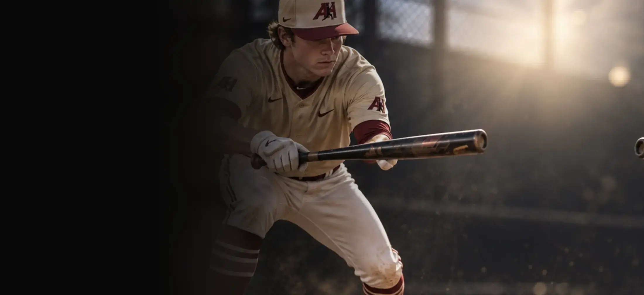 Baseball player squared around to bunt