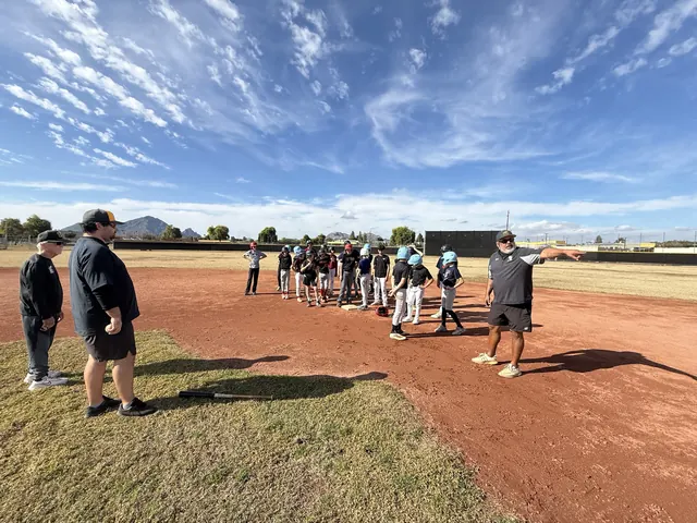 Baserunning station at an AHD camp in Scottsdale