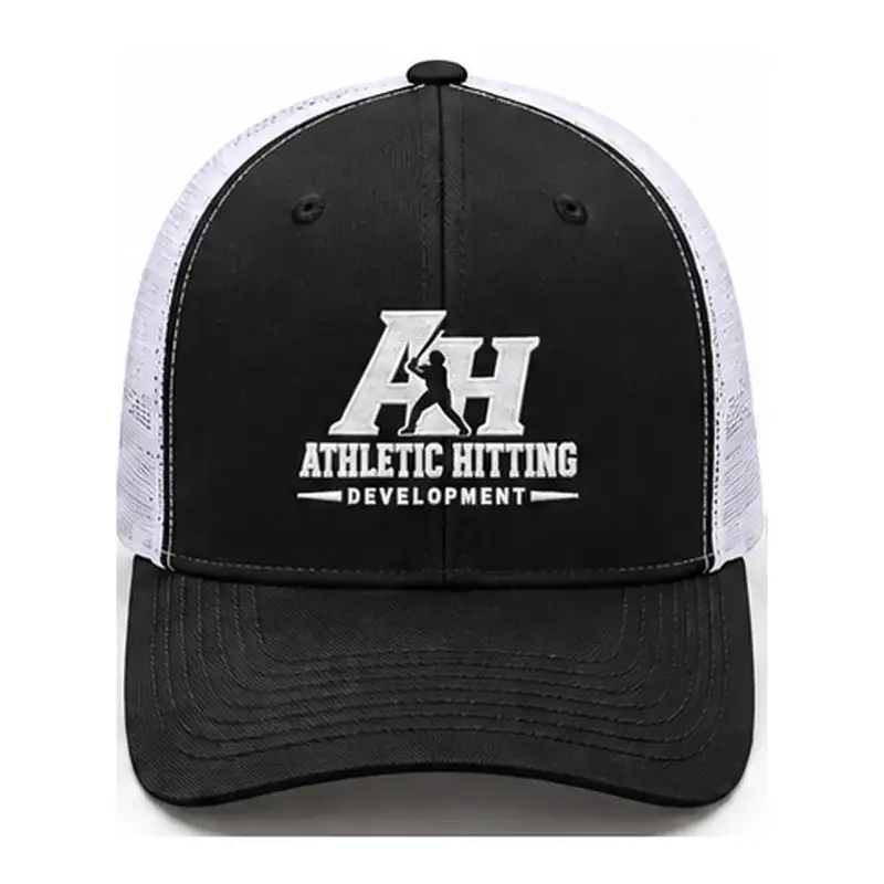 AHD Richardson 112 trucker hat in Black and White